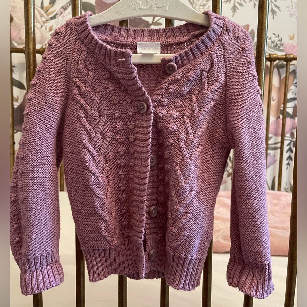 Jamie Kay purple button up sweater 💜